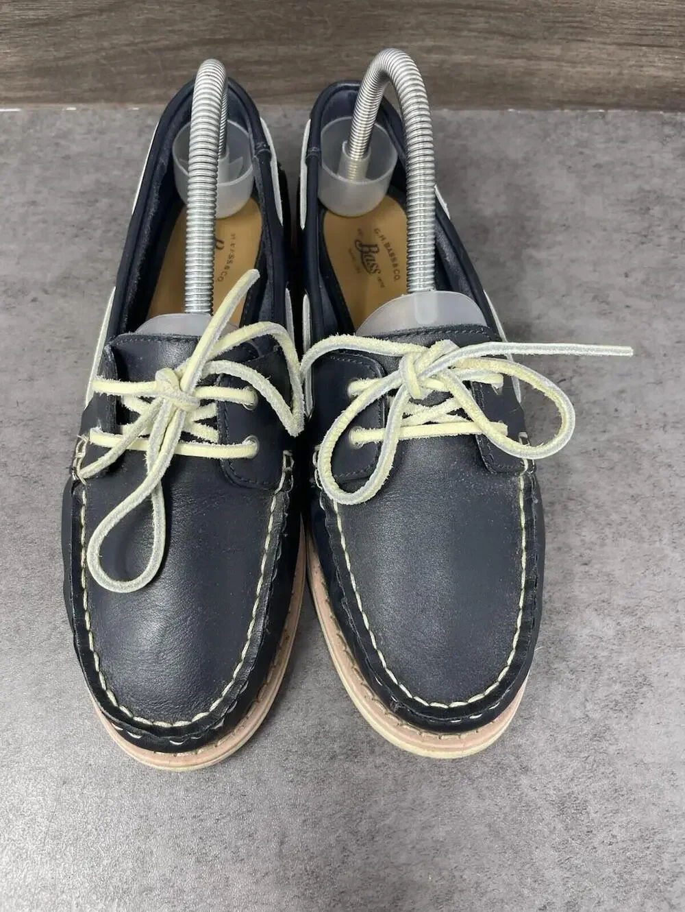 GH BASS Boat Shoes Womens Size 8 Anchor Lace Up Top Sider - Picture 3 of 10